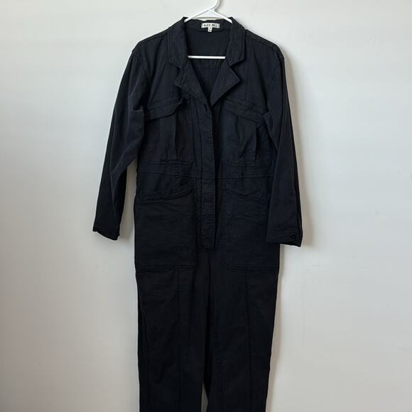 Alex Mill Expedition Jumpsuit in Black Washed Twill Size: M - Picture 3 of 9
